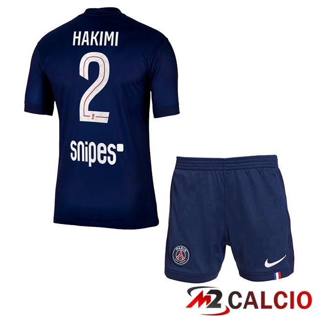 Maglie Calcio Paris PSG (Hakimi 2) Bambino Prima Blu Reale 2025/2026