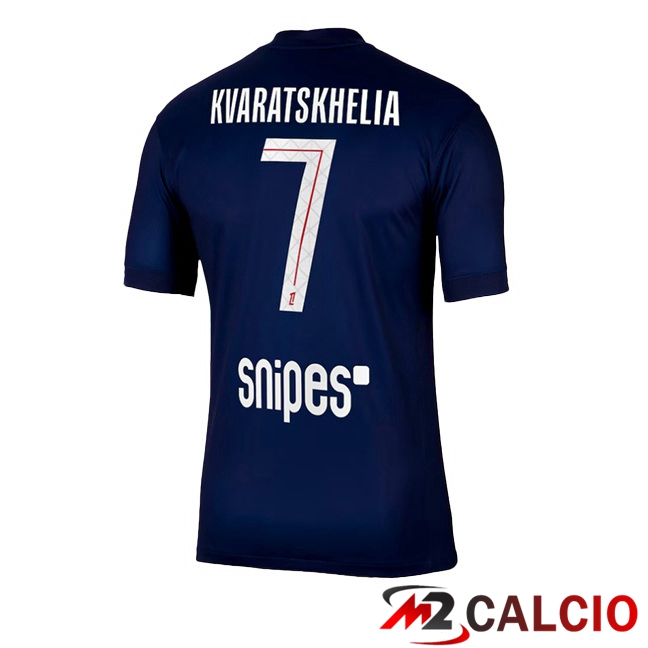 Maglie Calcio Paris PSG (Kvaratskhelia 7) Prima Blu Reale 2025/2026