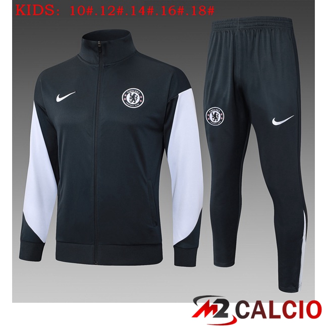 Insieme Tuta Calcio - Giacca FC Chelsea Grigio 2025/2026