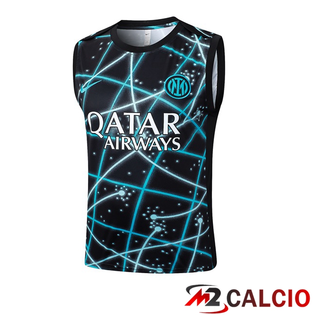 Canotta Allenamento Inter Milan Nero Blu 2025/2026