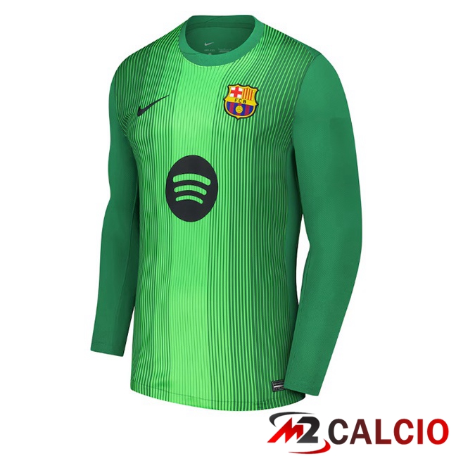 Maglie Calcio FC Barcellona Portiere Manica Lunga Verde 2025/2026
