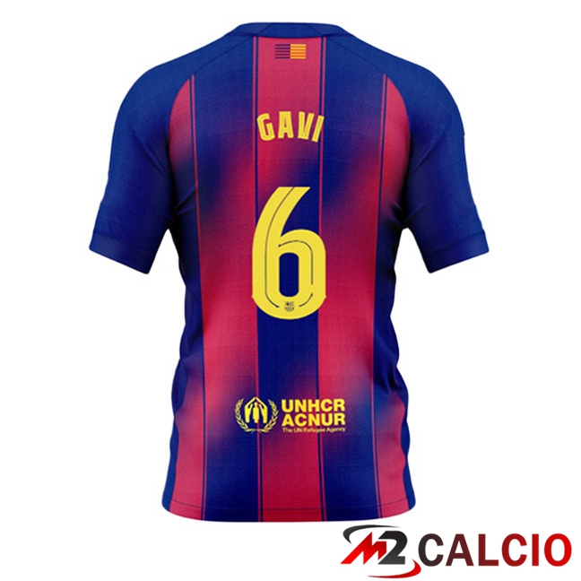 Maglie Calcio FC Barcellona (GAVI 6) Prima Blu Rosso 2025/2026