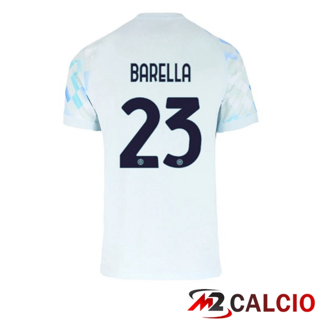 Maglie Calcio Inter Milan (BARELLA 23) Seconda Bianco Blu 2025/2026