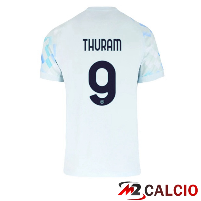 Maglie Calcio Inter Milan (THURAM 9) Seconda Bianco Blu 2025/2026