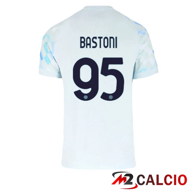 Maglie Calcio Inter Milan (BASTONI 95) Seconda Bianco Blu 2025/2026