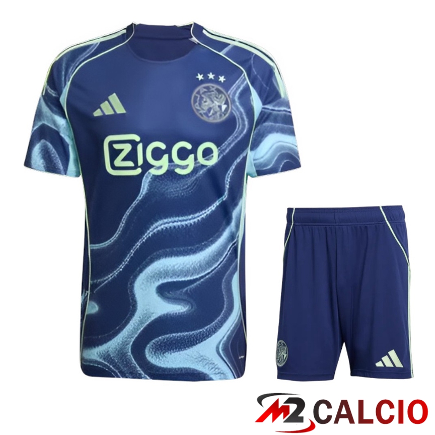 Insieme Maglie Calcio AFC Ajax Seconda + Pantaloncini 2025 2026