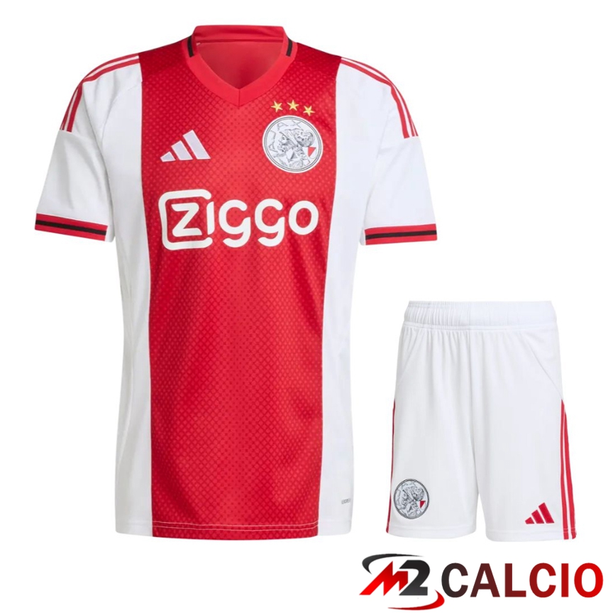 Insieme Maglie Calcio AFC Ajax Prima + Pantaloncini 2025 2026