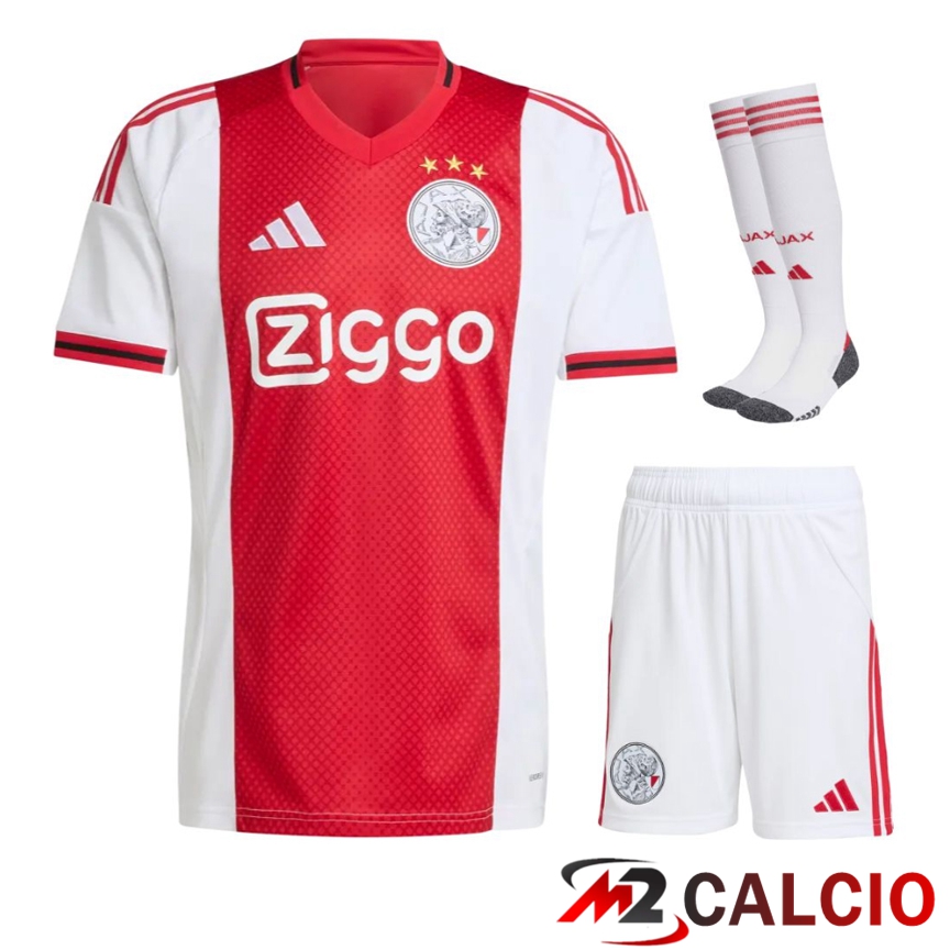 Insieme Maglie Calcio AFC Ajax Prima (Pantaloncini + Calzini) 2025 2026