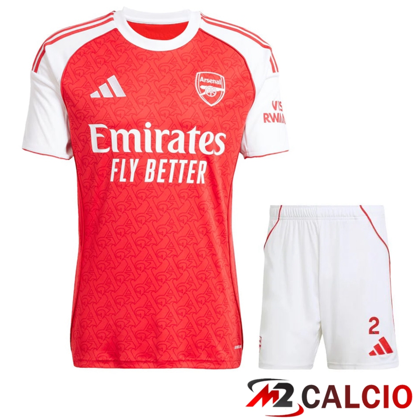 Insieme Maglie Calcio Arsenal Prima + Pantaloncini 2025 2026