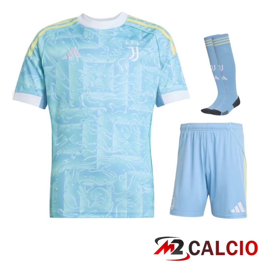 Insieme Maglie Calcio Juventus Seconda (Pantaloncini + Calzini) 2025 2026