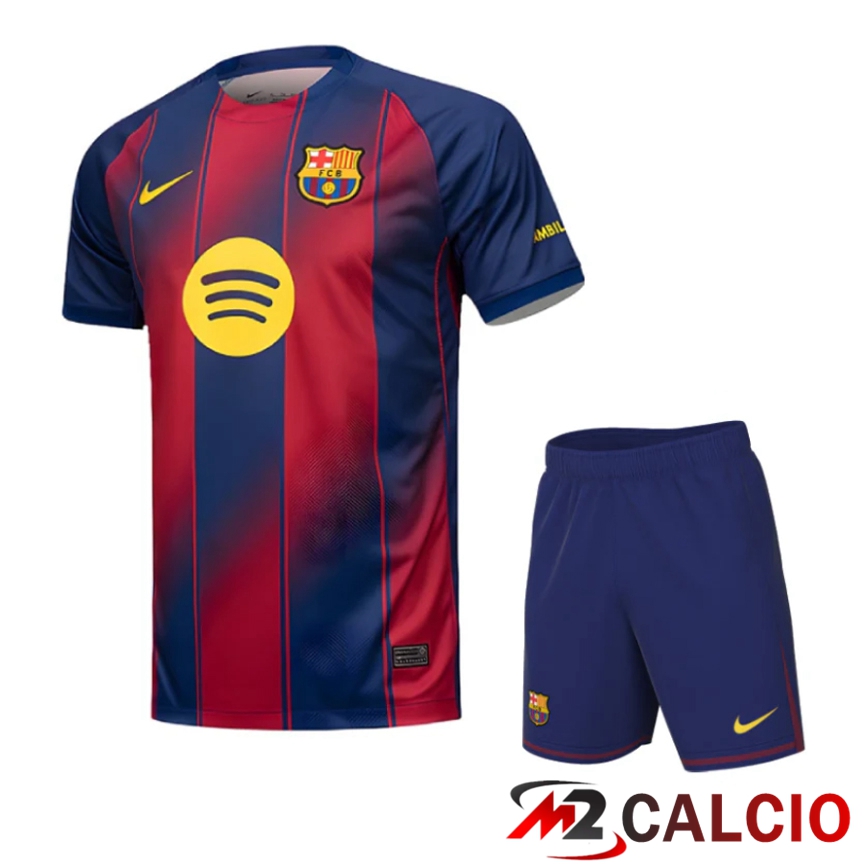 Insieme Maglie Calcio FC Barcellona Prima + Pantaloncini 2025 2026