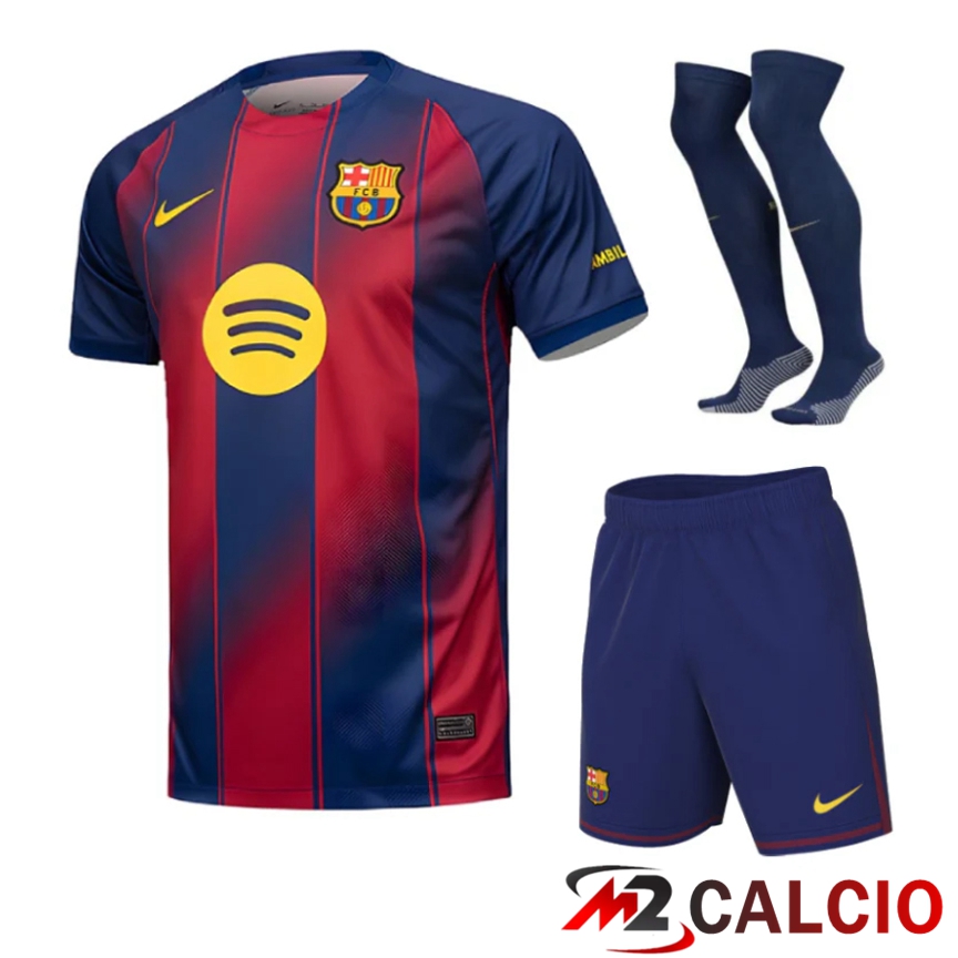 Insieme Maglie Calcio FC Barcellona Prima (Pantaloncini + Calzini) 2025 2026