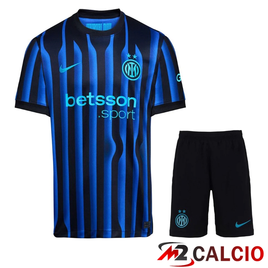 Insieme Maglie Calcio Inter Milan Prima + Pantaloncini 2025 2026