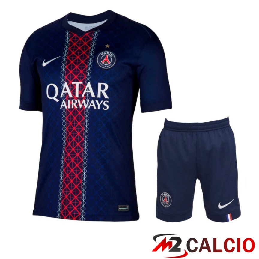 Insieme Maglie Calcio Paris PSG Prima + Pantaloncini 2025 2026