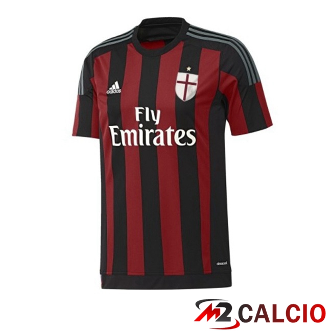 Maglie Calcio AC Milan Retro Prima Rosso Nero 2015-2016