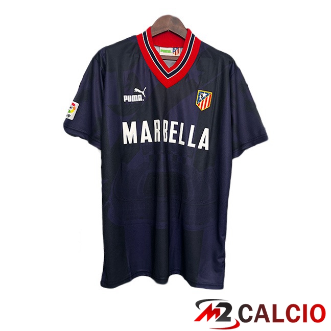 Maglie Calcio Atletico Madrid Retro Terza Blu Reale 1995-1996