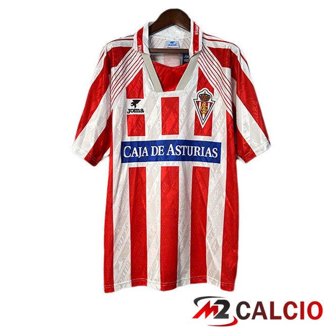 Maglie Calcio Sporting Gijon Retro Prima Bianco Rosso 1994-1995