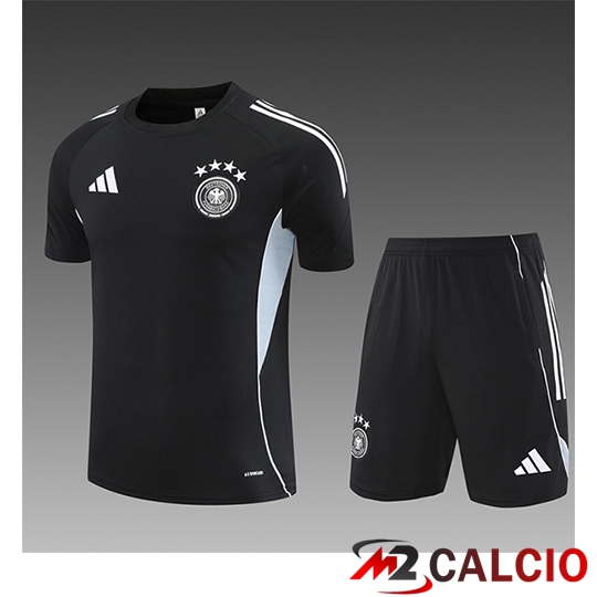 Insieme T Shirt Allenamento Germania Bambino Nero/Grigio 2025/2026