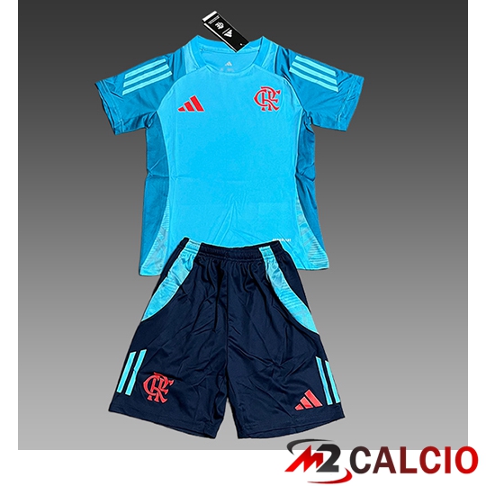 Insieme T Shirt Allenamento Flamengo Bambino Blu 2025/2026