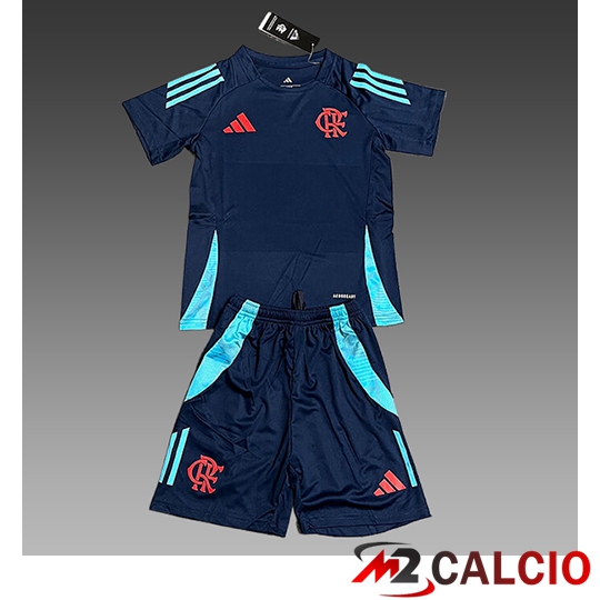 Insieme T Shirt Allenamento Flamengo Bambino Blu Scuro 2025/2026