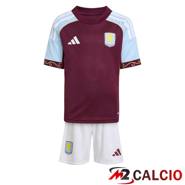 Maglie Calcio Aston Villa Bambino Prima Rosso 2025/2026