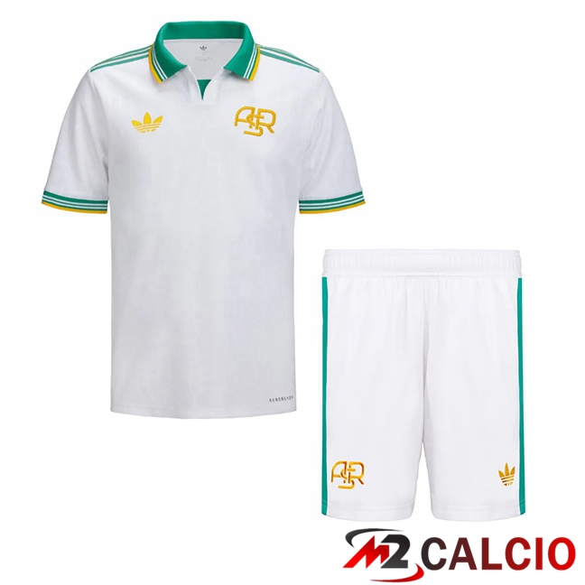 Maglie Calcio AS Roma Bambino Terza Bianco 2025/2026