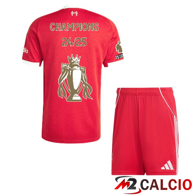 Maglie Calcio FC Liverpool Bambino Champions Edizione Speciale Prima Rosso 2025/2026