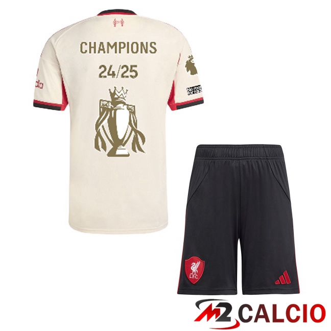 Maglie Calcio FC Liverpool Bambino Champions Edizione Speciale Seconda Giallo 2025/2026