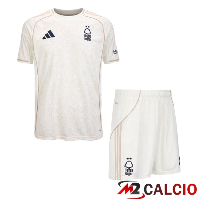 Maglie Calcio Nottingham Forest Bambino Seconda Bianco 2025/2026