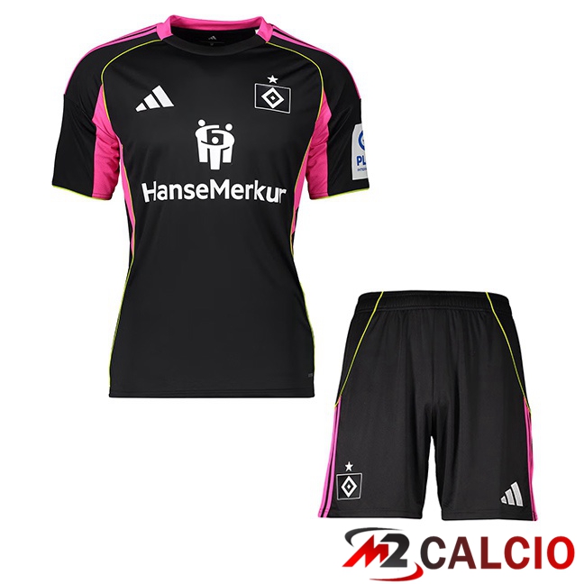 Maglie Calcio Hamburger SV Bambino Terza Nero 2025/2026