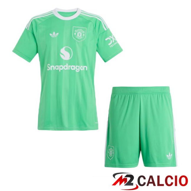 Maglie Calcio Manchester United Bambino Portiere Verde 2025/2026