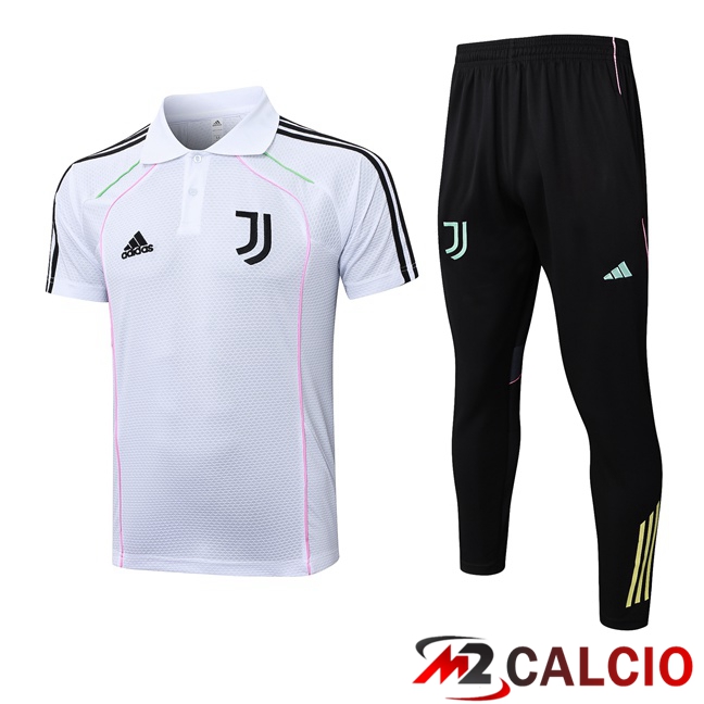 Insieme Polo Juventus + Pantaloni Bianco 2025/2026