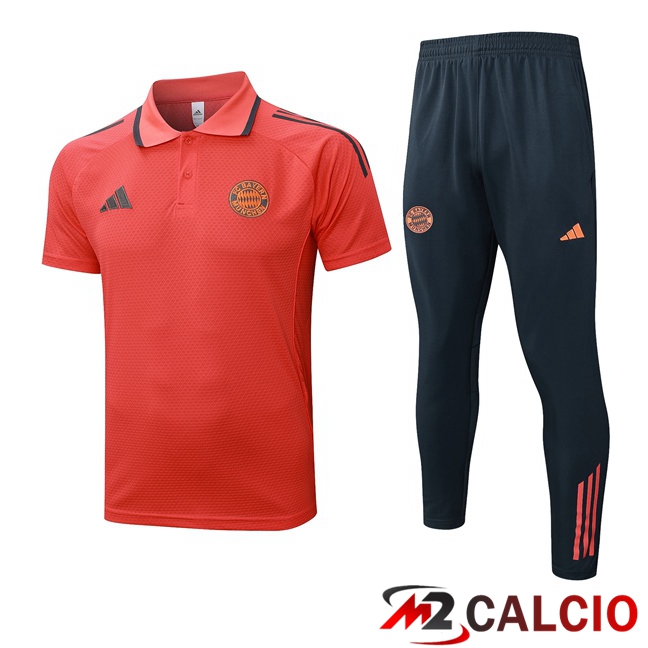 Insieme Polo Bayern Monaco + Pantaloni Arancia 2025/2026