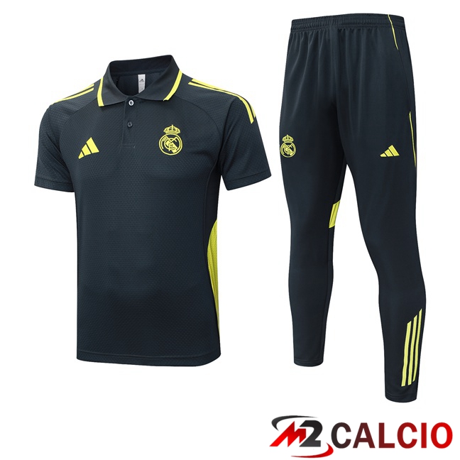 Insieme Polo Real Madrid + Pantaloni Grigio 2025/2026
