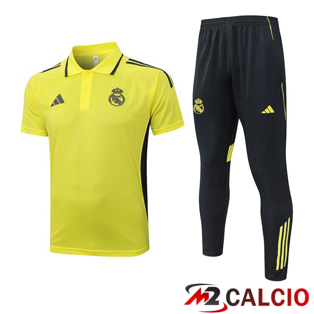 Insieme Polo Real Madrid + Pantaloni Giallo 2025/2026
