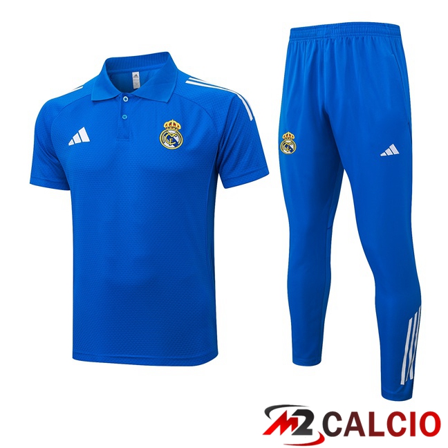 Insieme Polo Real Madrid + Pantaloni Blu 2025/2026