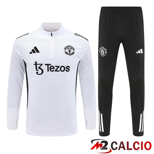Insieme Tuta Calcio Manchester United Bianco 2025/2026