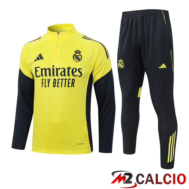 Insieme Tuta Calcio Real Madrid Giallo 2025/2026