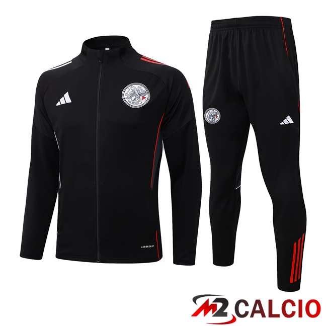 Insieme Tuta Calcio - Giacca AFC Ajax Nero 2025/2026