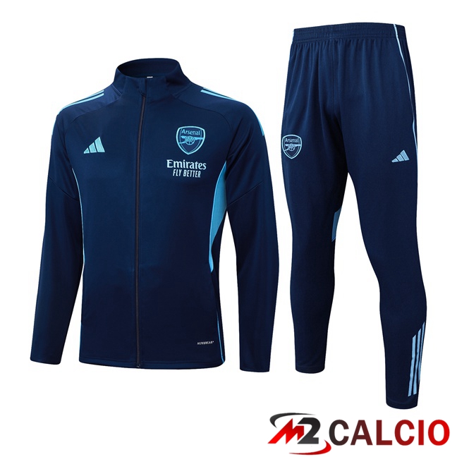 Insieme Tuta Calcio - Giacca Arsenal Blu Reale 2025/2026