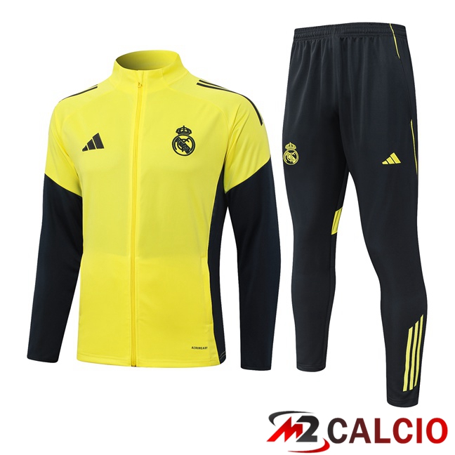 Insieme Tuta Calcio - Giacca Real Madrid Giallo 2025/2026