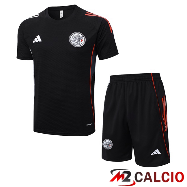 Insieme T Shirt Allenamento AFC Ajax + Pantaloncini Nero 2025/2026