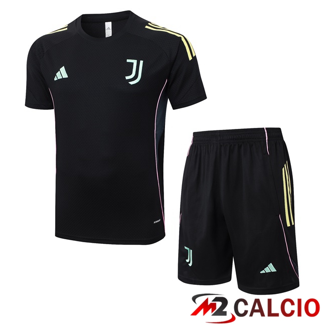 Insieme T Shirt Allenamento Juventus + Pantaloncini Nero 2025/2026