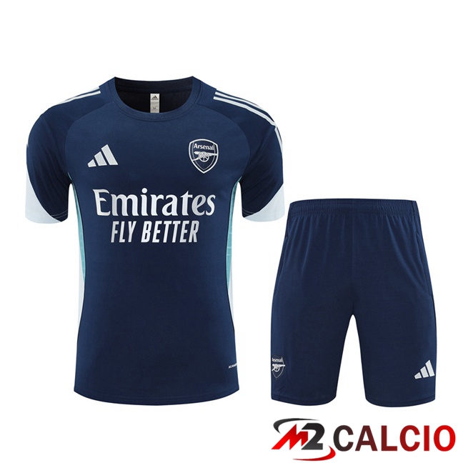 Insieme T Shirt Allenamento Arsenal + Pantaloncini Blu Reale 2025/2026