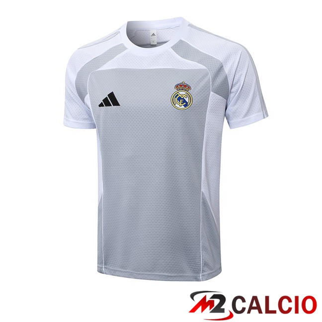 T Shirt Allenamento Real Madrid Bianco Grigio 2025/2026