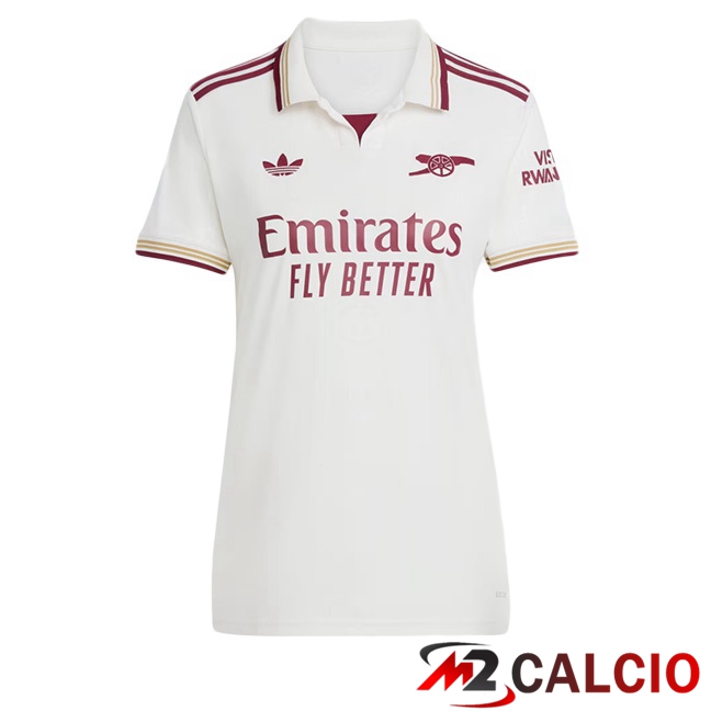 Maglie Calcio Arsenal Donna Terza Bianco 2025/2026
