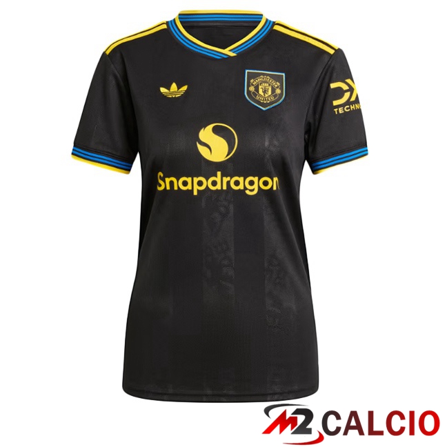 Maglie Calcio Manchester United Donna Terza Nero 2025/2026