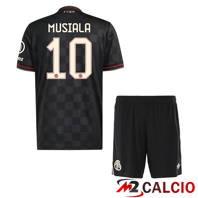 Maglie Calcio Bayern Monaco (Sané 10) Bambino Terza Nero 2025/2026