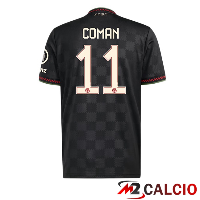 Maglie Calcio Bayern Monaco (Coman 11) Terza Nero 2025/2026