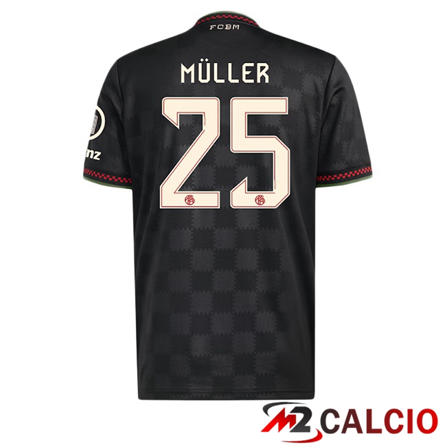 Maglie Calcio Bayern Monaco (Müller 25) Terza Nero 2025/2026